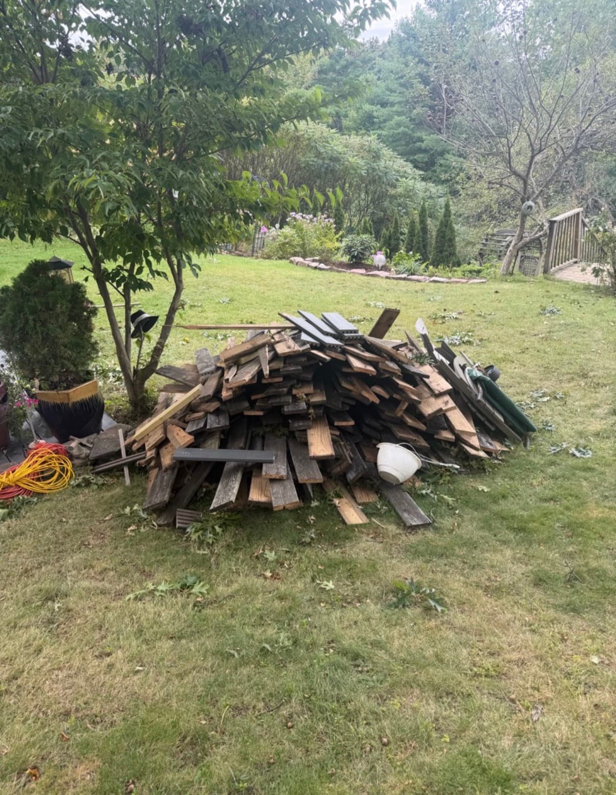 A solid yard pile