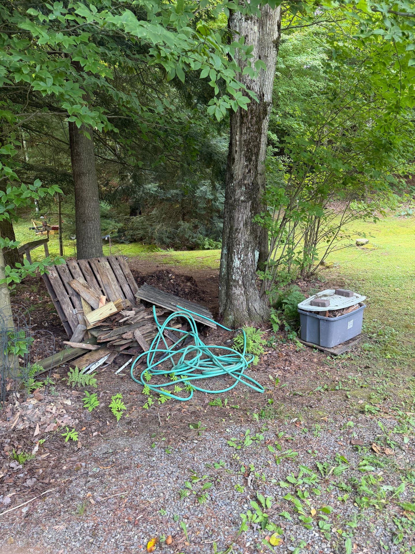 Before — Junk pile cleanout Haul or Nothing Vermont job