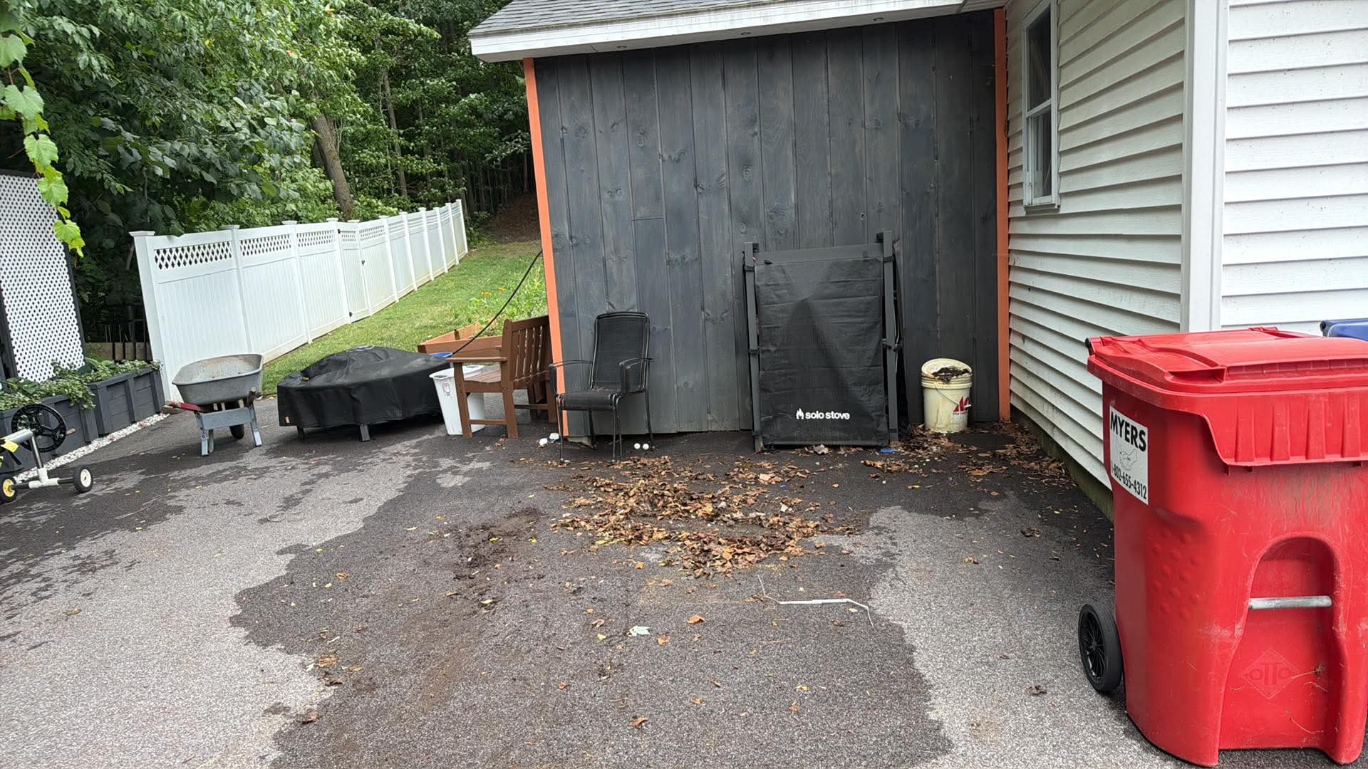 Cleared garage after a Haul or Nothing Vermont cleanout